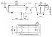 Стальная ванна Kaldewei Cayono 150x70 2747.3000.3001 С противоскользящим по 2747.3000.3001 фото 3