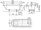 Стальная ванна Kaldewei Cayono 170x70 2749.3000.3001 С противоскользящим по 2749.3000.3001 фото 3