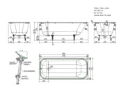 Ванна чугунная 170x75 Wotte Start 1700x750, белая Start 1700x750 фото 4