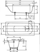 Стальная ванна Kaldewei Saniform Plus 1125.0001.0001 160x75 1125.0001.0001 фото 3