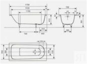Стальная ванна Kaldewei Saniform Plus 1118.0001.0001 170x70 1118.0001.0001 фото 3