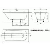 Стальная ванна Kaldewei Saniform Plus 140x70 1115.0001.0001 140x70 111500010001 фото 2