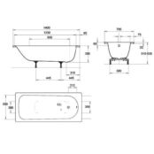 Стальная ванна Kaldewei Eurowa 309-1 140x70 119512030001 119512030001 фото 3