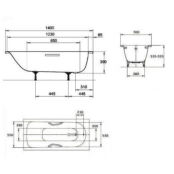 Стальная ванна Kaldewei Saniform Plus Star 1330.0001.0001 140x70 1330.0001.0001 фото 2