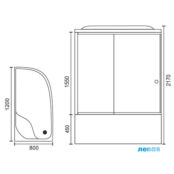 Душевая кабина Royal Bath RB 8120ВК2-M-CH L RB8120BK2-M-CH-L фото 4