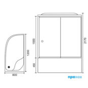 Душевая кабина Royal Bath RB 8120ВК2-M-CH R RB8120BK2-M-CH-R фото 3