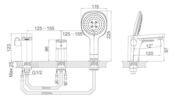 Смеситель для ванны D-K DA1434915 DA1434915 фото 2