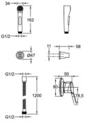 Смеситель для унитаза Jacob Delafon Elate E24610-CP E24610-CP фото 2