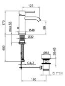 Смеситель для раковины Webert Elio 830102.345 матовый хром EL830102345 фото 2