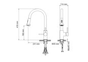 Смеситель для кухни Timo Saona 2316/03FL черный 2316/03FL фото 3