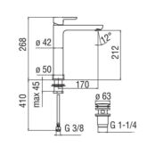 Смеситель для раковины Nobili ABC AB87128/2CR хром AB87128/2CR фото 2