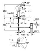 Смеситель для раковины Grohe Lineare 23296001 с донным клапаном 23296001 фото 4