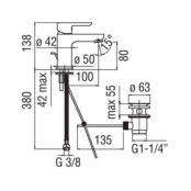 Смеситель для раковины Nobili ABC AB87118/1CR хром AB87118/1CR фото 2