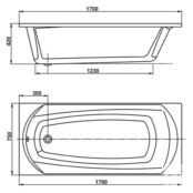 Акриловая ванна Vagnerplast Ebony 170x75 VPBA170EBO2X-04 фото 2