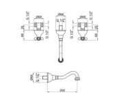 Смеситель для раковины Webert Ottocento 750404.015 OT750404015 фото 2