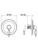 Смеситель для душа Webert Alexandra 880101.015 AL880101015 фото 2