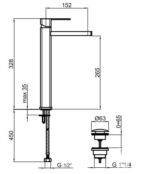 Смеситель для раковины Webert Azeta New 830402.015 AA830402015 фото 2