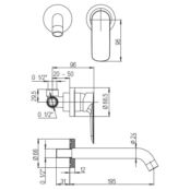 Смеситель для раковины Paini Nove 09CR208 встраиваемый, хром 09CR208 фото 3