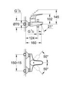 Смеситель для ванны или для душа Grohe Euroeco 32743000 32743000 фото 2