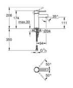 Смеситель для раковины Grohe Essence+ 34294001 34294001 фото 2