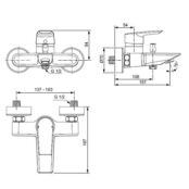 Смеситель для ванны или для душа Ideal Standard Tesi A6583AA A6583AA фото 2