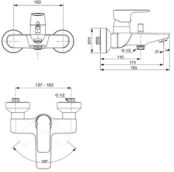 Смеситель для ванны или для душа Ideal Standard Connect Air A7033AA A7033AA фото 2