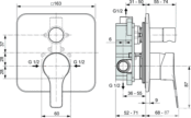 Смеситель для ванны или для душа Ideal Standard ENTELLA A6949AA скрытая час A6949AA фото 2