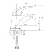 Смеситель для биде Aquanet Cobra SD90364 хром SD90364 фото 3