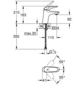 Смеситель для раковины Grohe Eurostyle 23715003 23715003 фото 2