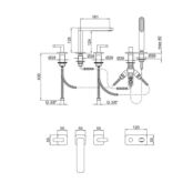 Смеситель для ванны Webert Living 730401.015 LV730401015 фото 3