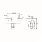 Смеситель для душа Paini Flat KKCR5112SLMKM без душевой лейки, хром KKCR5112SLMKM фото 3