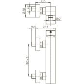 Смеситель для душа Paini Dax-DaxR 84CR511R без душевой лейки, хром 84CR511R фото 3