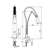 Смеситель для кухни Paini Hybrid HKCR557BYTKKM хром HKCR557BYTKKM фото 3