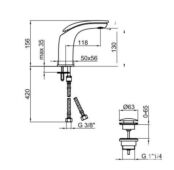 Смеситель для раковины Webert Aria 830102.844 AI830102844 фото 2