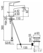 Смеситель для раковины Nobili Blues BS101118/1CR хром BS101118/1CR фото 2