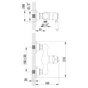 Смеситель для душа Lemark Villa LM4803B бронза LM4803B фото 2