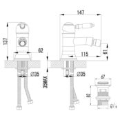 Смеситель для биде Lemark Villa LM4808B бронза LM4808B фото 2