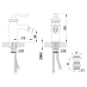 Смеситель для биде Lemark Brava LM4708G золото LM4708G фото 2