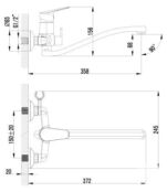 Смеситель для ванны или для душа Lemark Partner LM6553C хром LM6553C фото 2