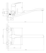 Смеситель для ванны Rossinka A A35-34 хром A35-34 фото 2