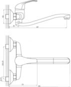 Смеситель для раковины Rossinka A A35-24 хром A35-24 фото 2