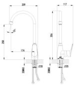 Смеситель для кухни Lemark LM6555C хром LM6555C фото 2