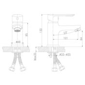 Смеситель для раковины Rossinka RS32 RS32-11 хром RS32-11 фото 2