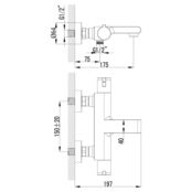 Смеситель для ванны или для душа Lemark Yeti LM7832C хром LM7832C фото 2