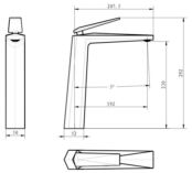 Смеситель для раковины Boheme Venturo 382-B черный, золото 382-B фото 2