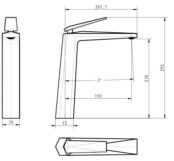 Смеситель для раковины Boheme Venturo 372-B черный, хром 372-B фото 2