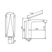 Смеситель для биде Boheme Venturo 376-W белый, хром 376-W фото 3