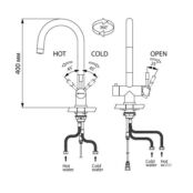 Смеситель для кухни Omoikiri Akita OAK-IN-35 хром 4994086 фото 3