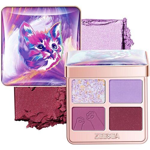 ZEESEA Тени для век Tipsy Kitty Eyeshadow Quad ZEE000050 фото 1