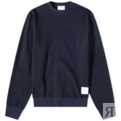 Толстовка Thom Browne Engineered Stripe Crew Sweat MJT370A-J0063-415 | Navy фото 1